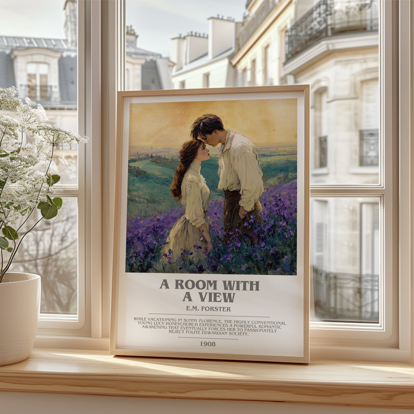 A Room With A View bookish poster colour and style options – E.M. Forster book art