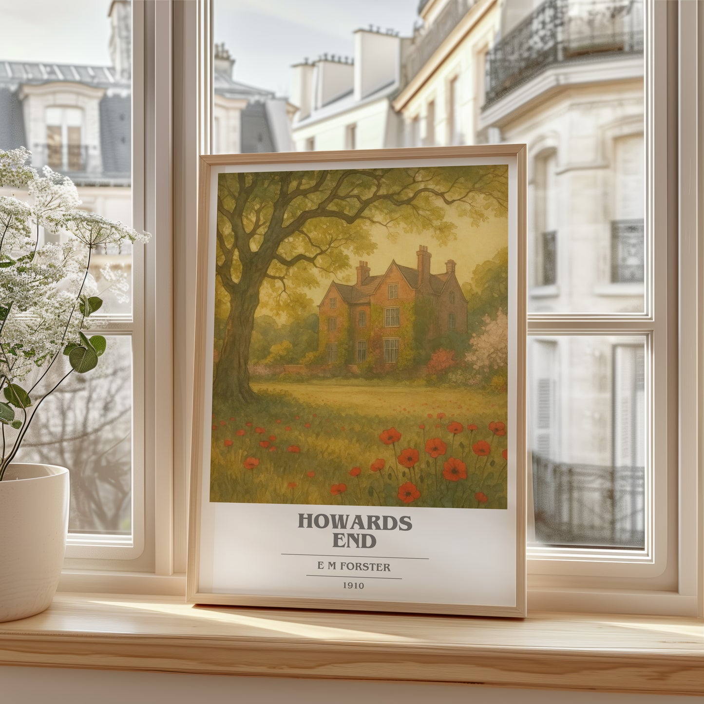 Howards End book cover poster colour and style options – E M Forster book art