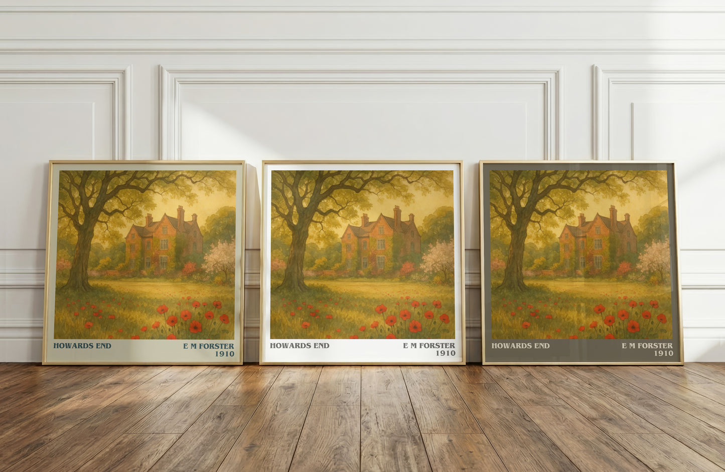 Howards End literary art print colour and style options – E M Forster book art
