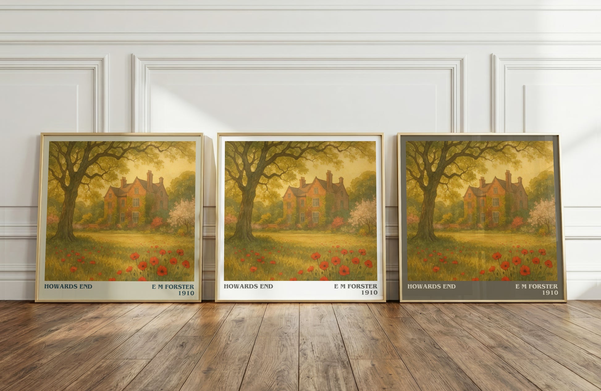 Howards End literary art print colour and style options – E M Forster book art