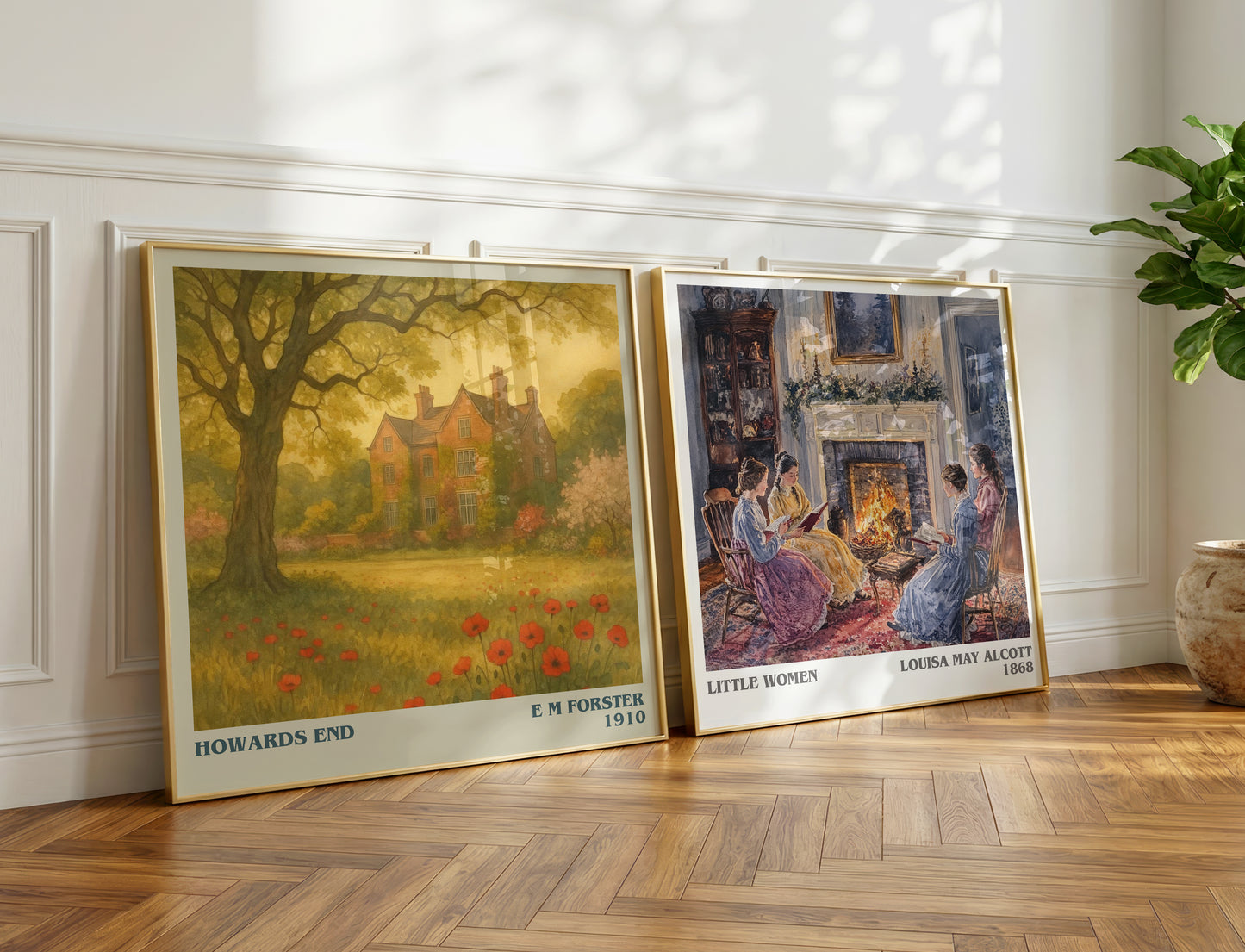 Howards End literary print on bookshelf – E M Forster fan gift
