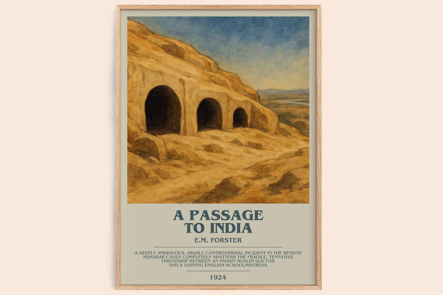 A Passage To India bookish book poster by E.M. Forster – framed literary art print