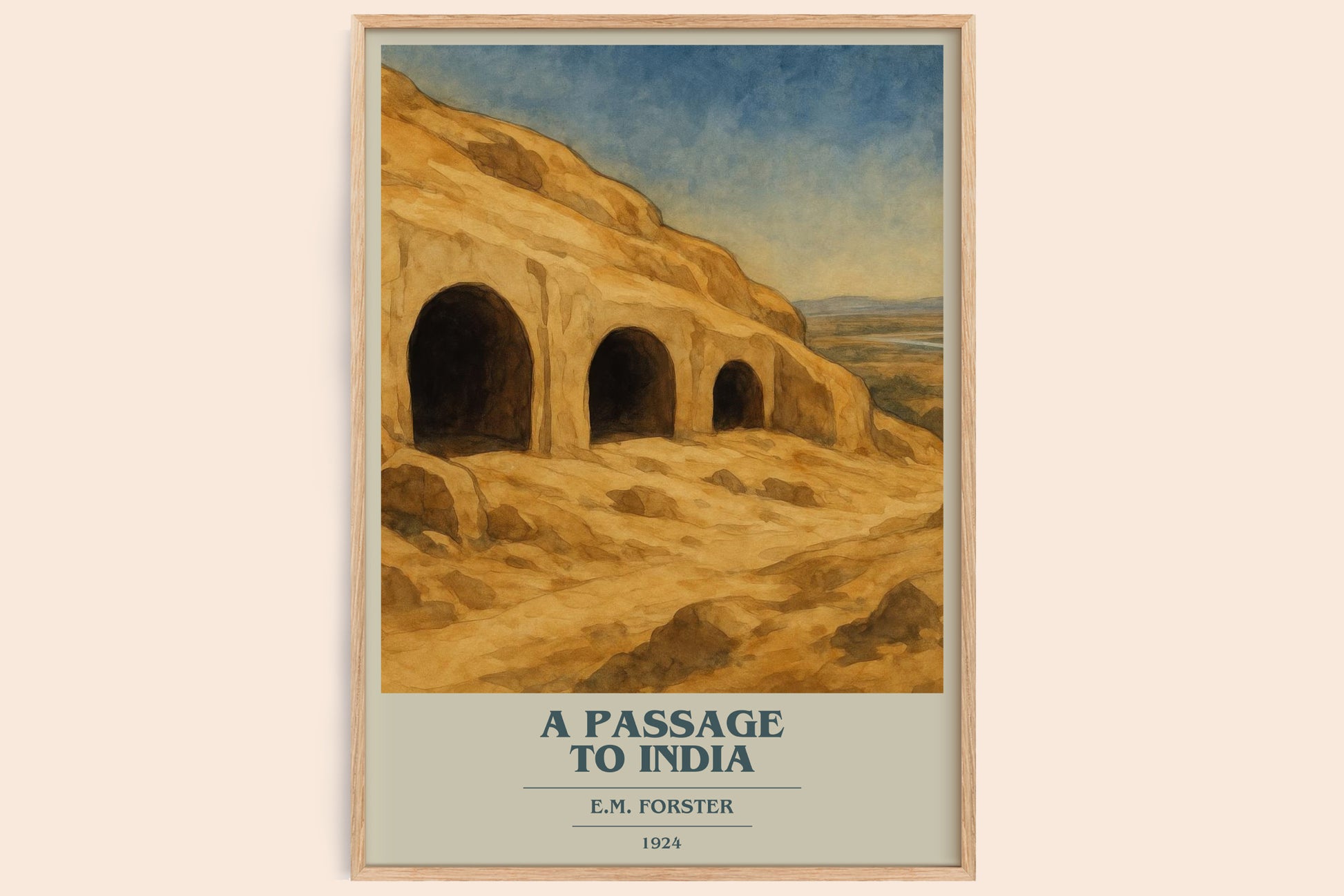 A Passage To India book cover book poster by E.M. Forster – framed literary art print
