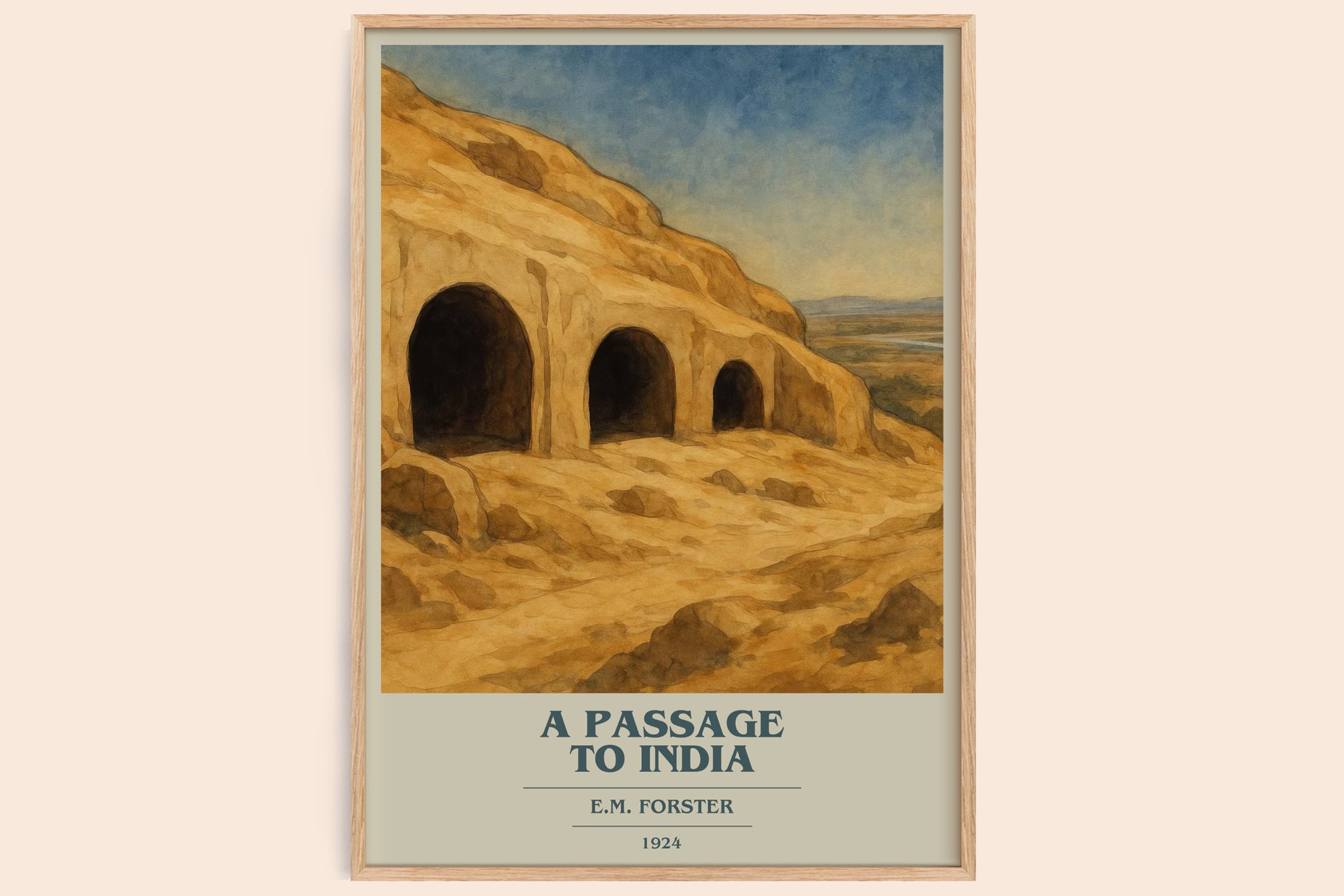 A Passage To India book cover book poster by E.M. Forster – framed literary art print