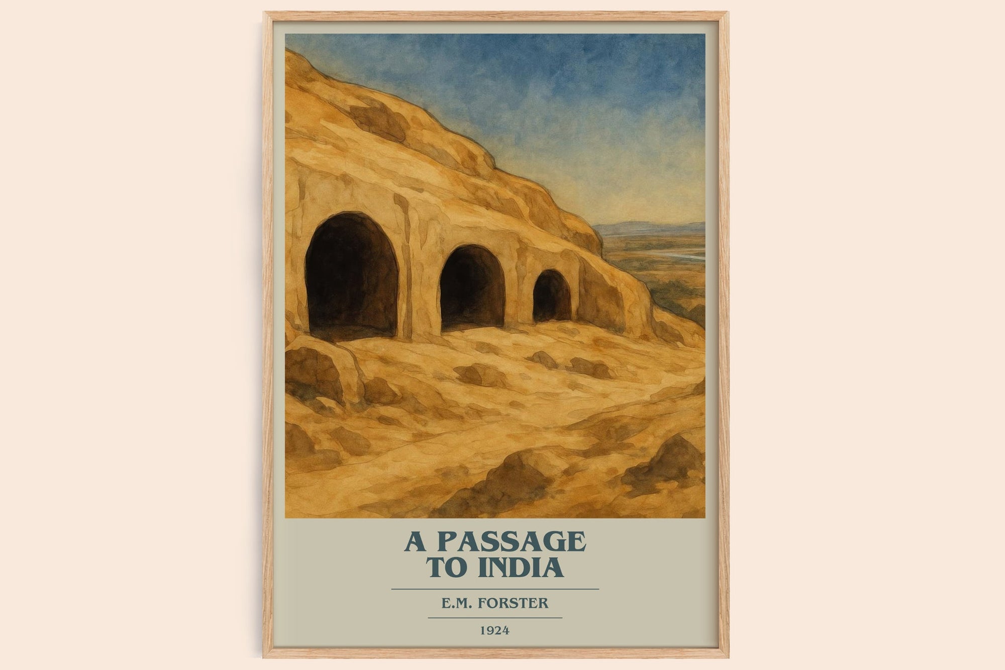 A Passage To India book cover book poster by E.M. Forster – framed literary art print