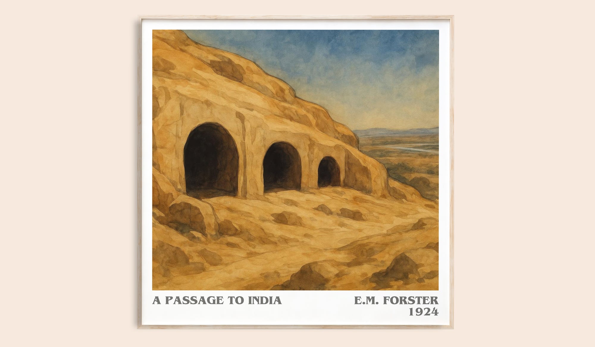 A Passage To India literary book poster by E.M. Forster – framed literary art print