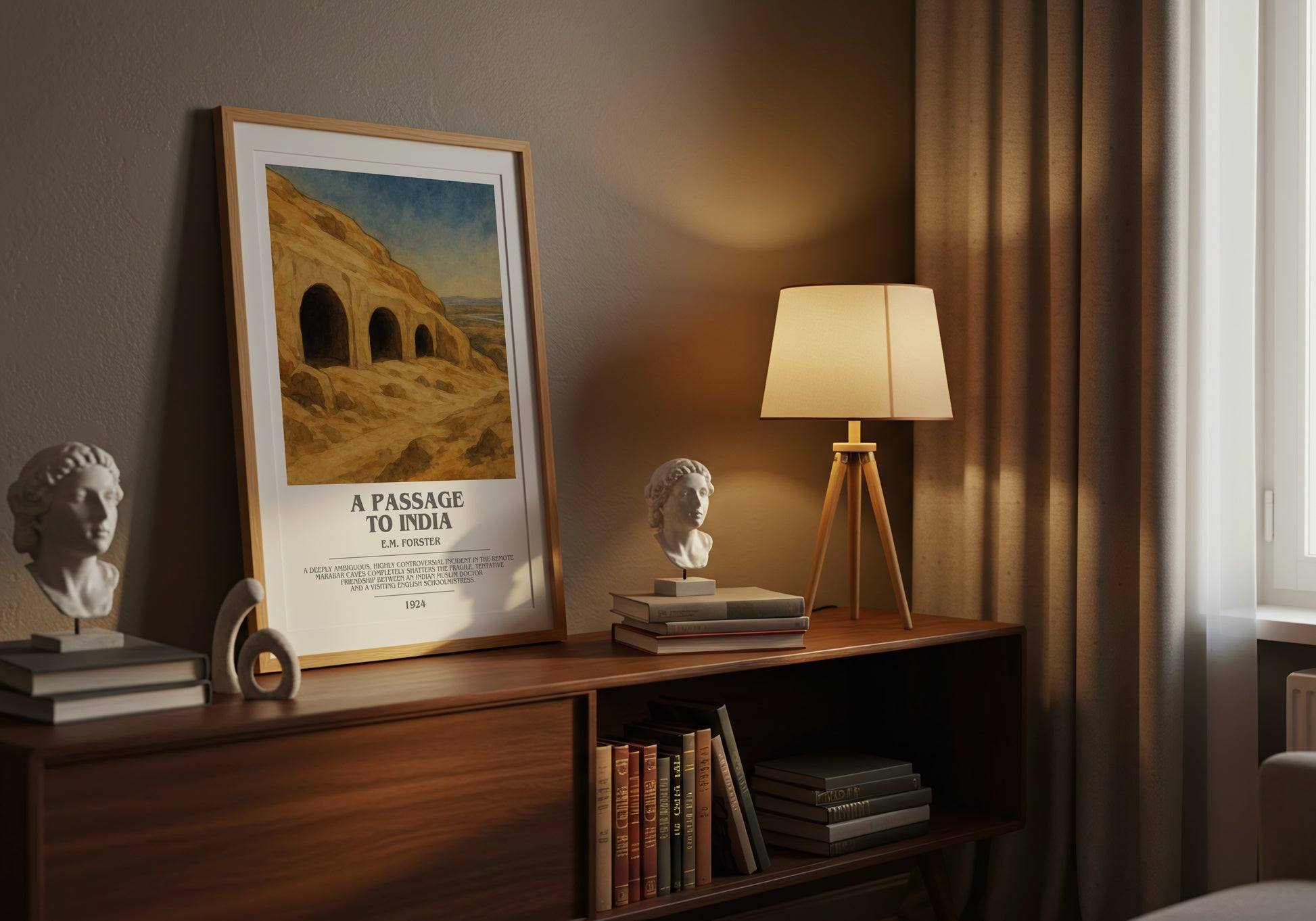 A Passage To India bookish book poster framed on wall – literary fiction wall art