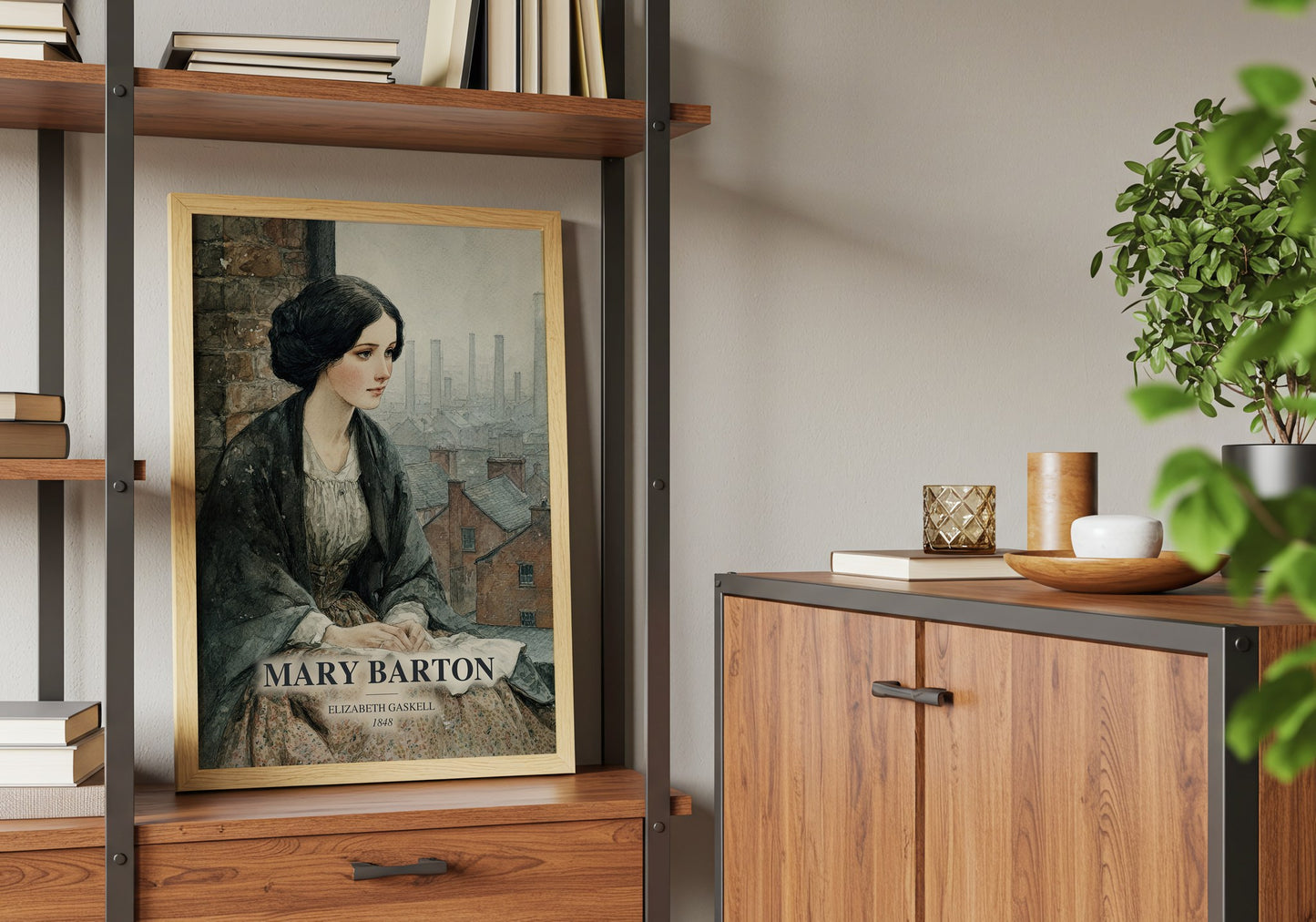 Mary Barton book watercolour illustration paper finish options – matte satin gloss