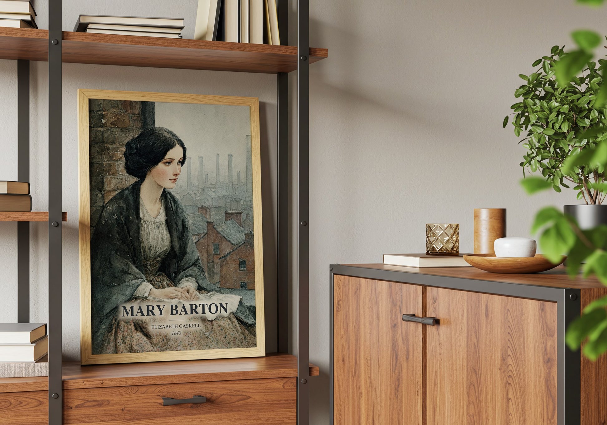 Mary Barton book watercolour illustration paper finish options – matte satin gloss