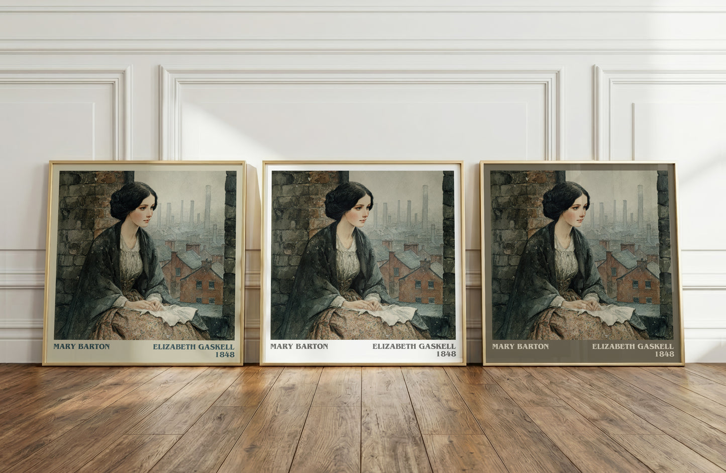 Mary Barton literary art print colour and style options – Elizabeth Gaskell book art