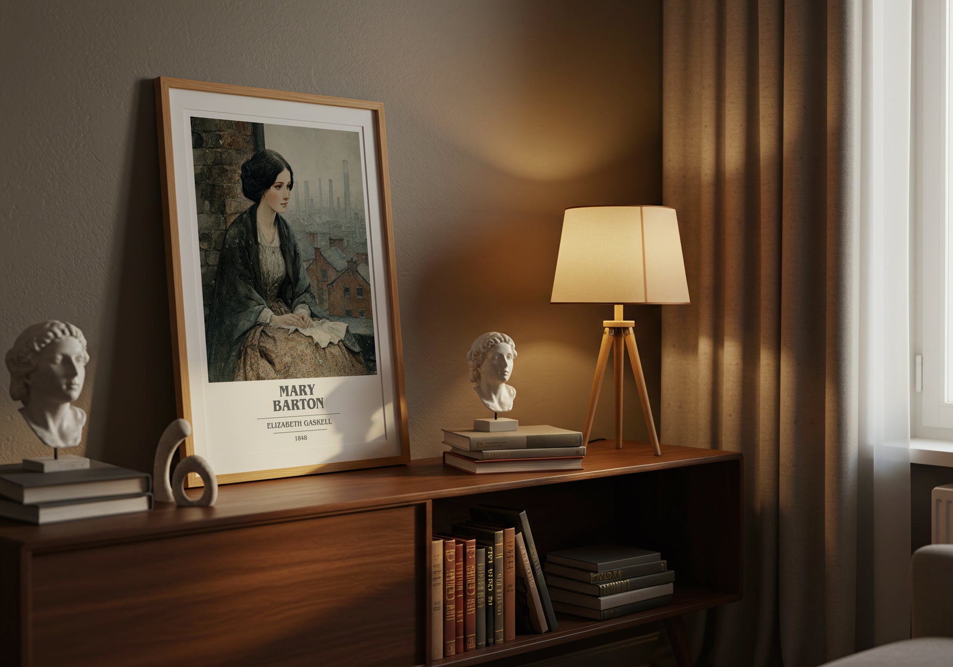 Mary Barton book cover book poster framed on wall – classic literature wall art