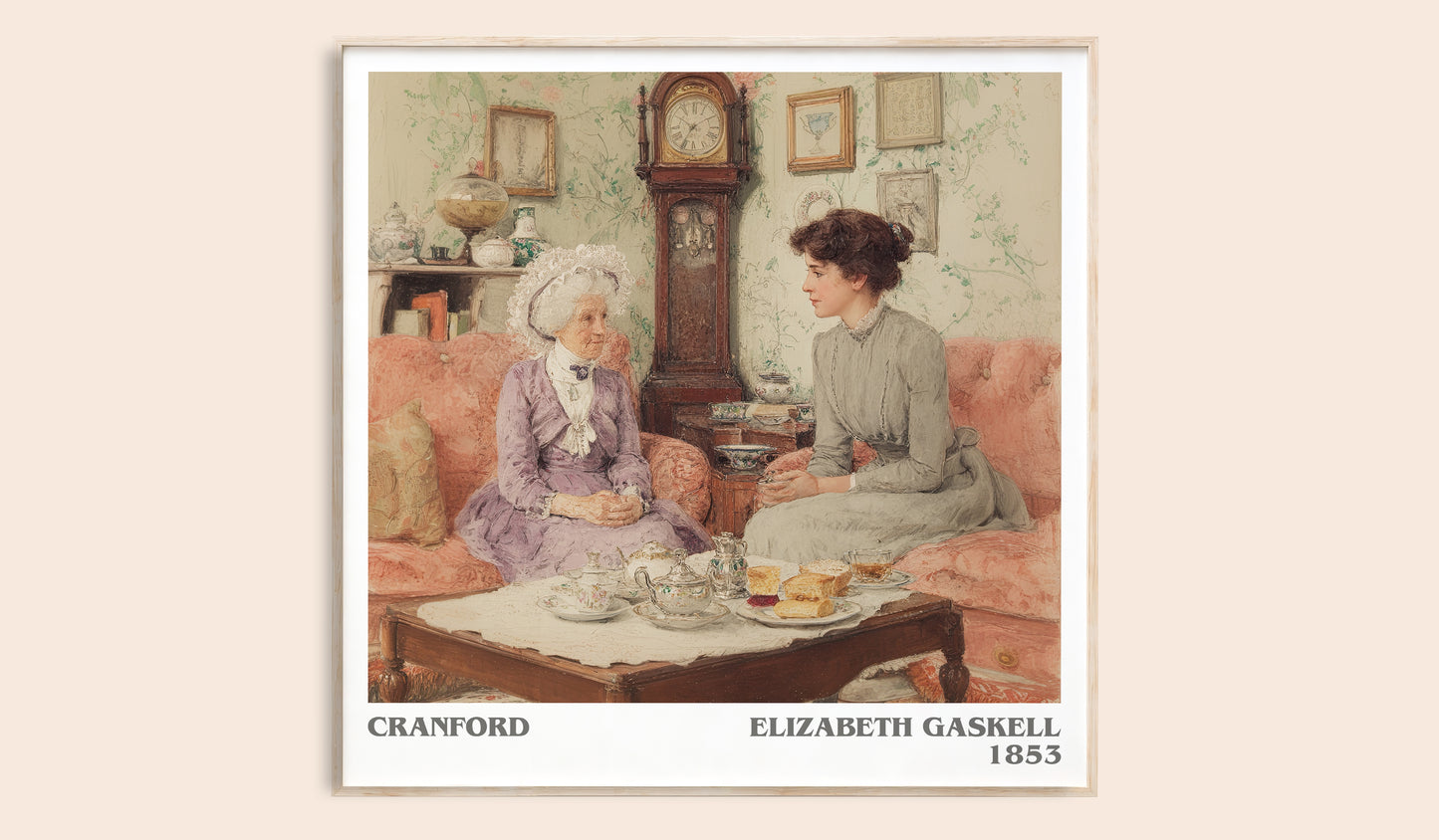 Cranford literary book poster by Elizabeth Gaskell – framed literary art print