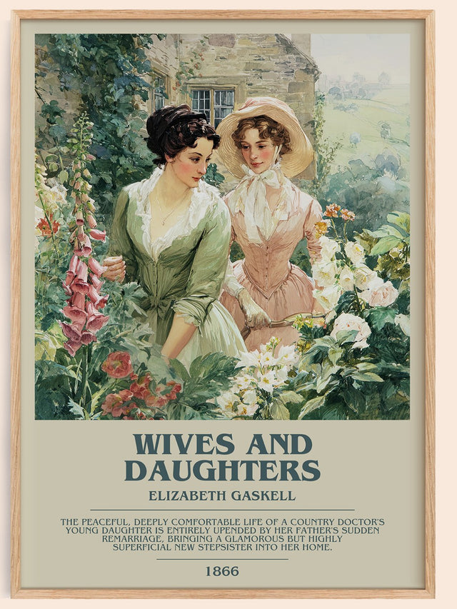 Wives And Daughters Bookish Wall Art by Elizabeth Gaskell