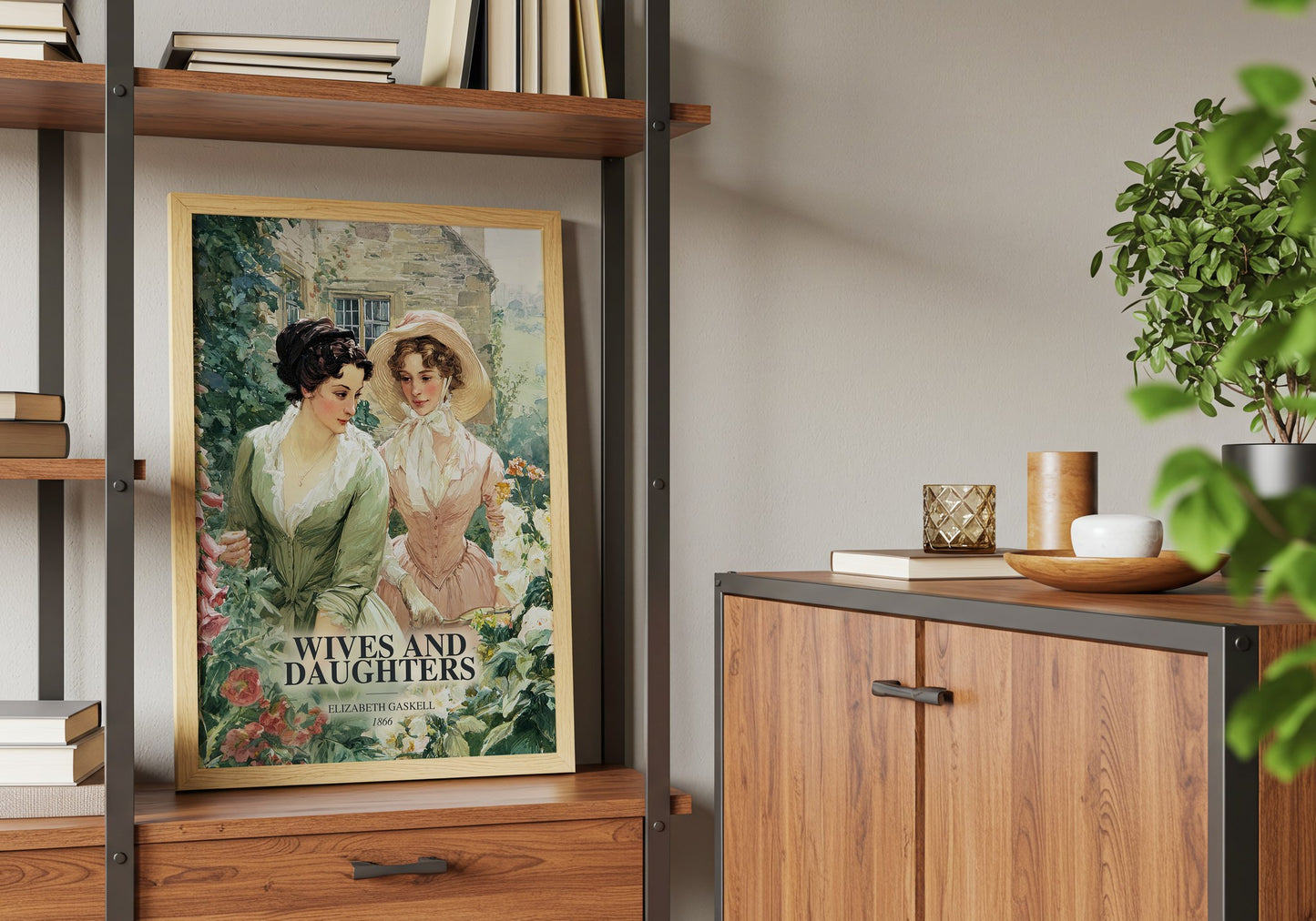 Wives And Daughters book watercolour illustration paper finish options – matte satin gloss