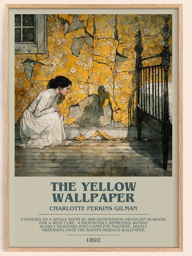 The Yellow Wallpaper Bookish Wall Art by Charlotte Perkins Gilman