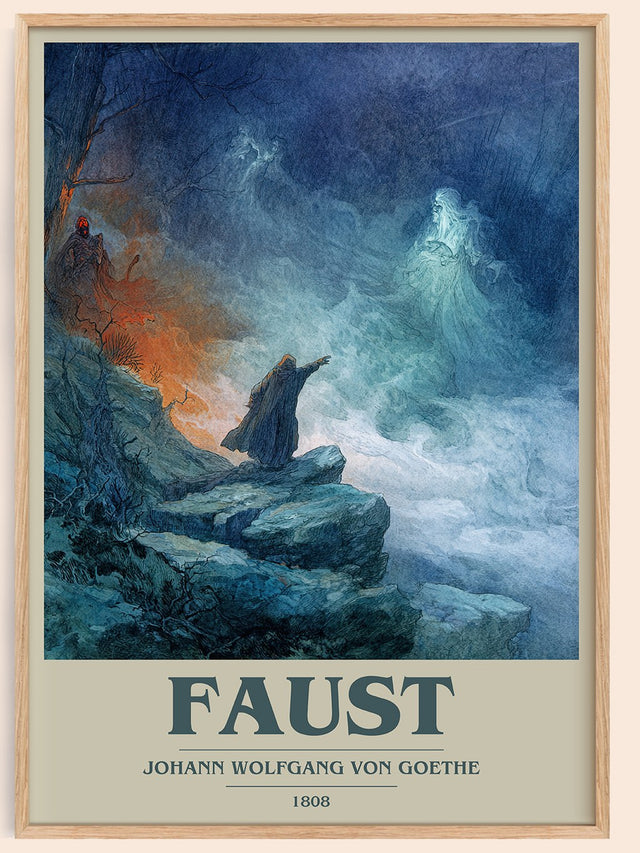 Faust Book Cover Poster by Johann Wolfgang Von Goethe