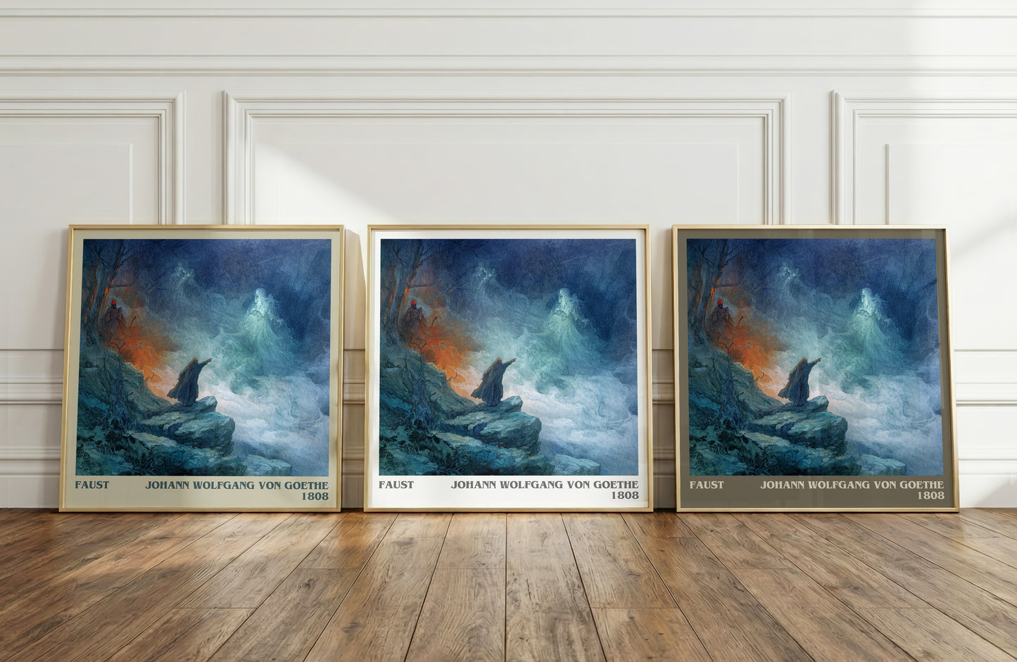 Faust literary art print colour and style options – Johann Wolfgang Von Goethe book art