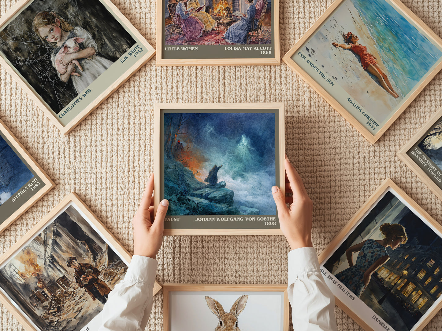 Faust literary book poster framed on wall – classic literature wall art
