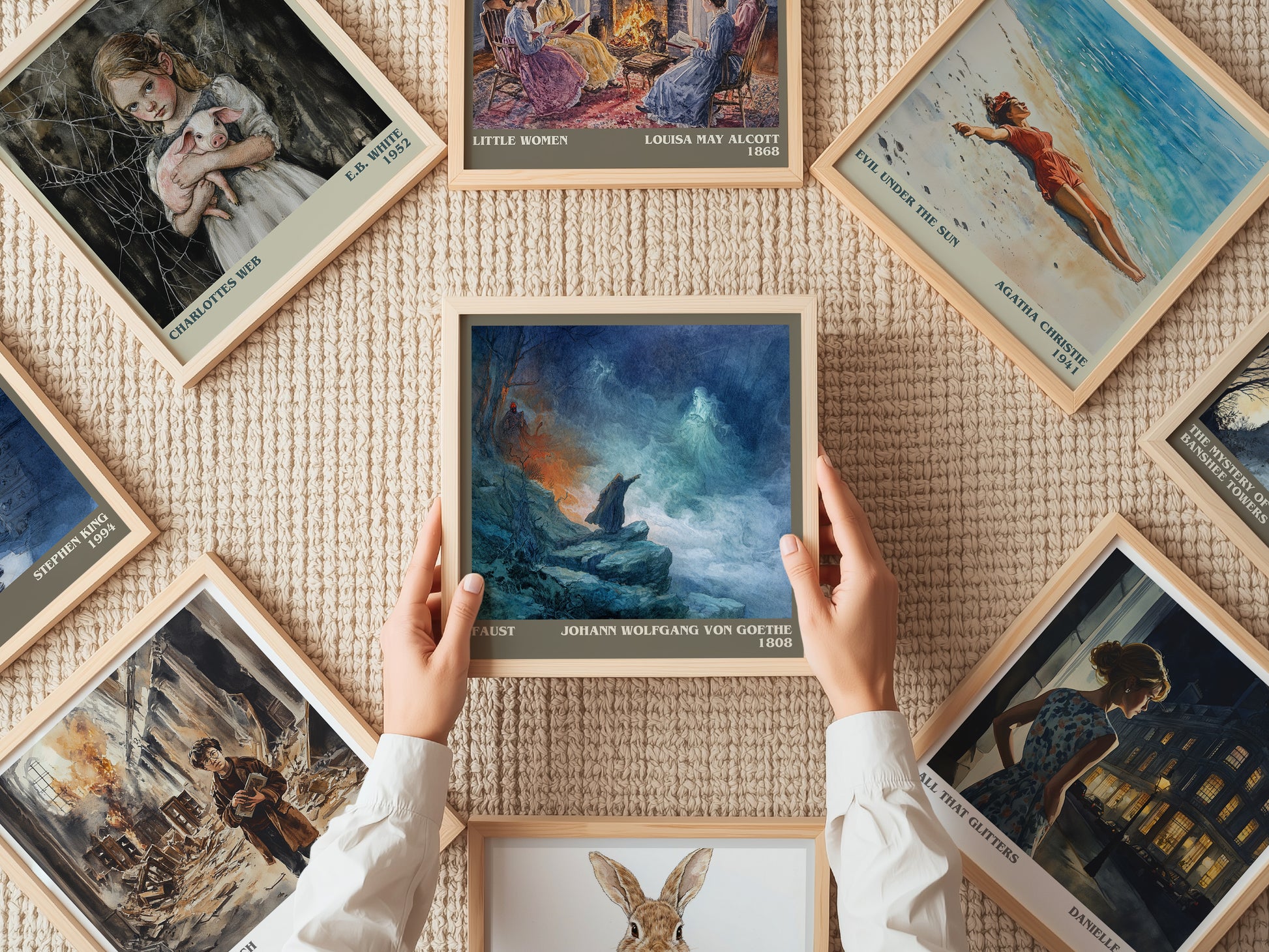 Faust literary book poster framed on wall – classic literature wall art