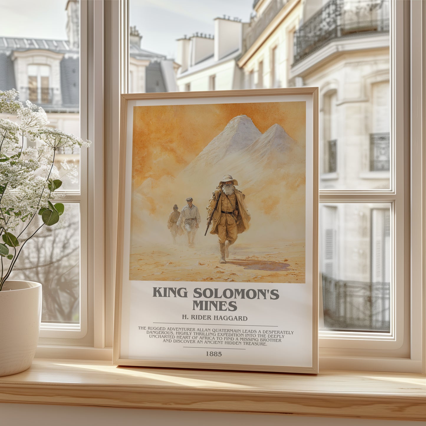 King Solomon's Mines bookish poster colour and style options – H. Rider Haggard book art