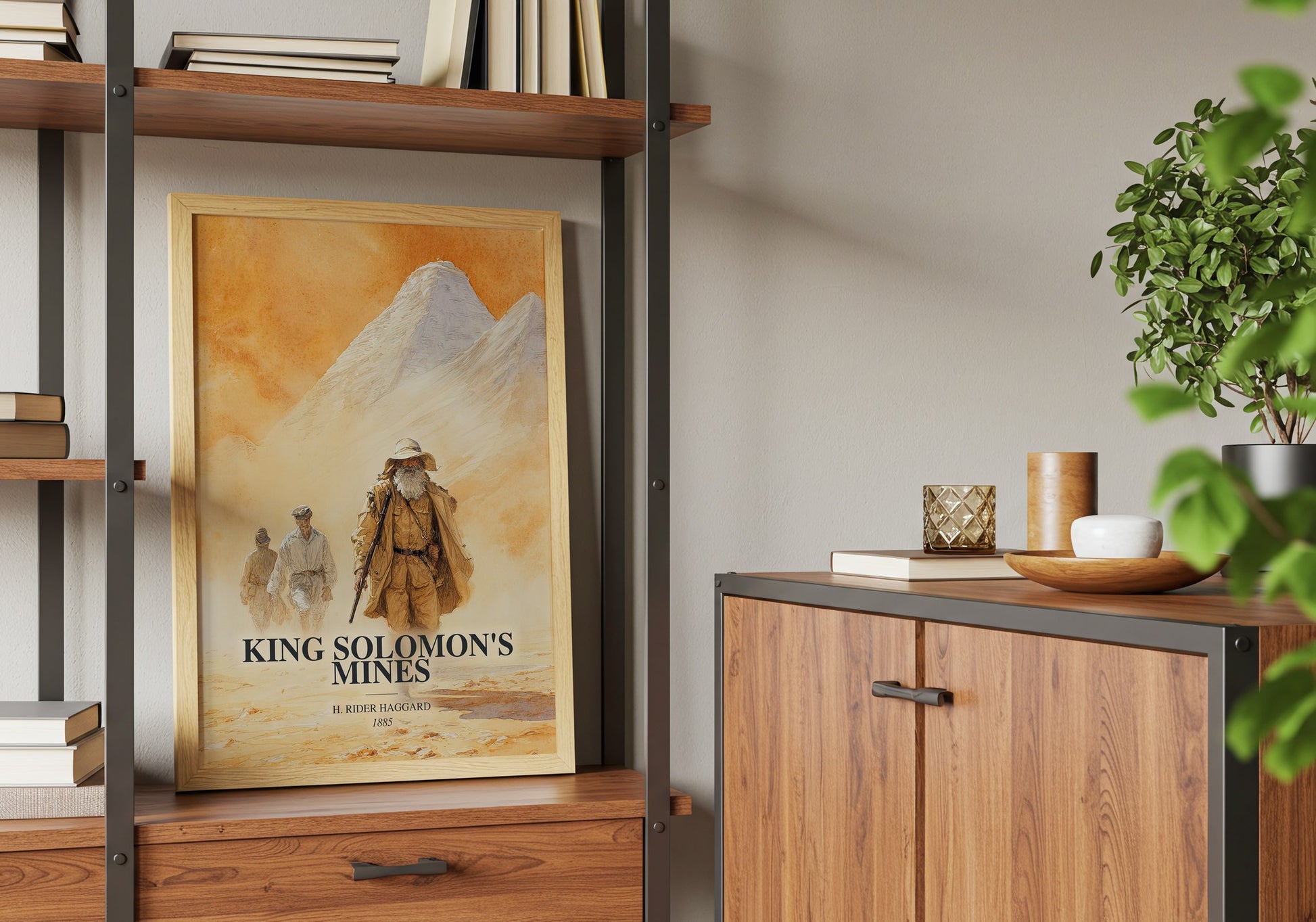 King Solomon'S Mines book watercolour illustration paper finish options – matte satin gloss
