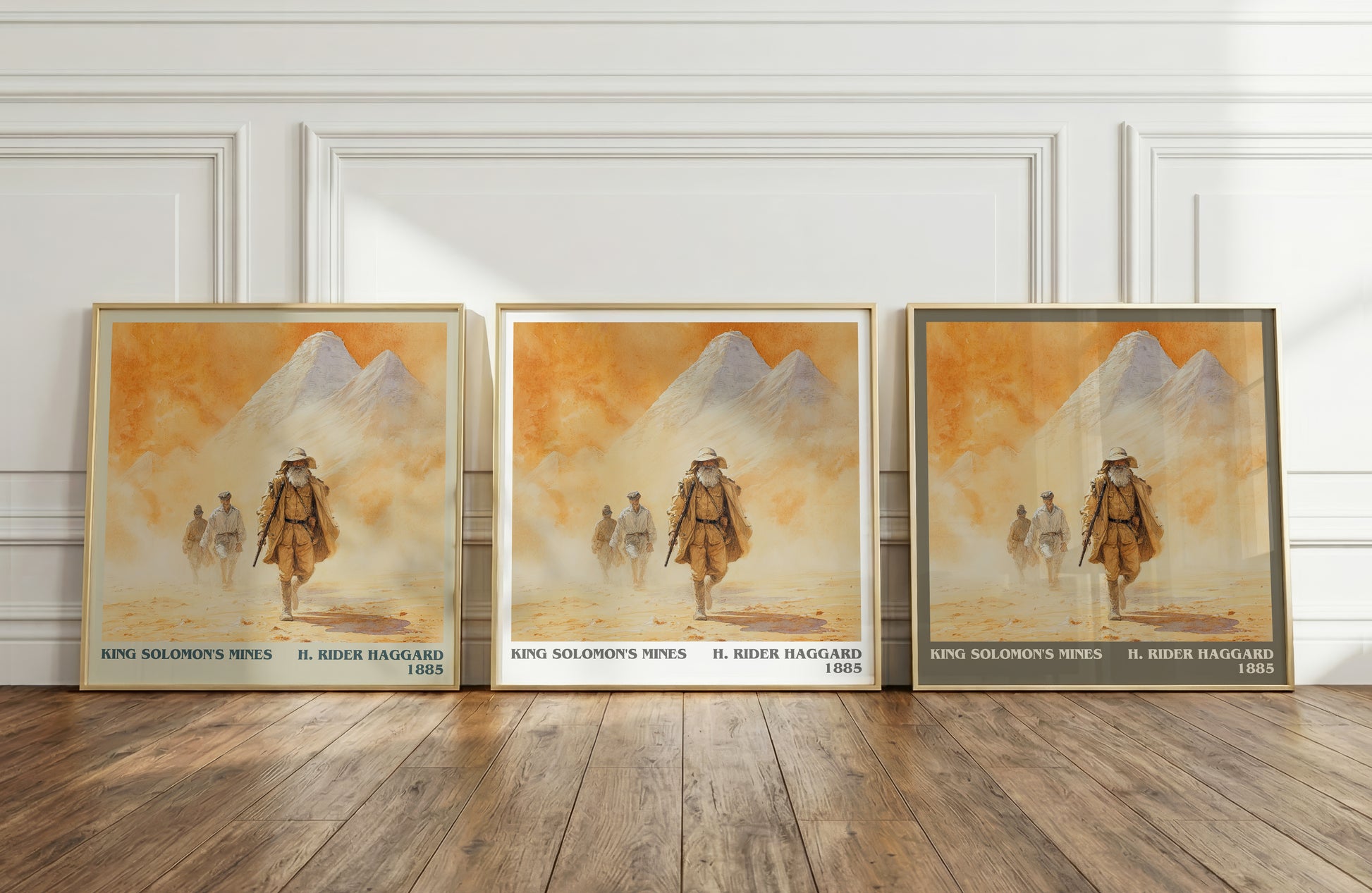 King Solomon's Mines literary art print colour and style options – H. Rider Haggard book art