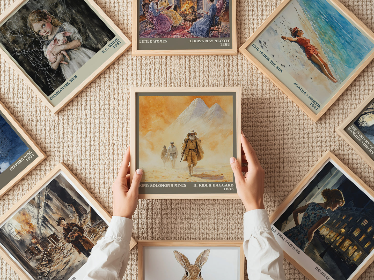 King Solomon's Mines literary book poster framed on wall – classic literature wall art