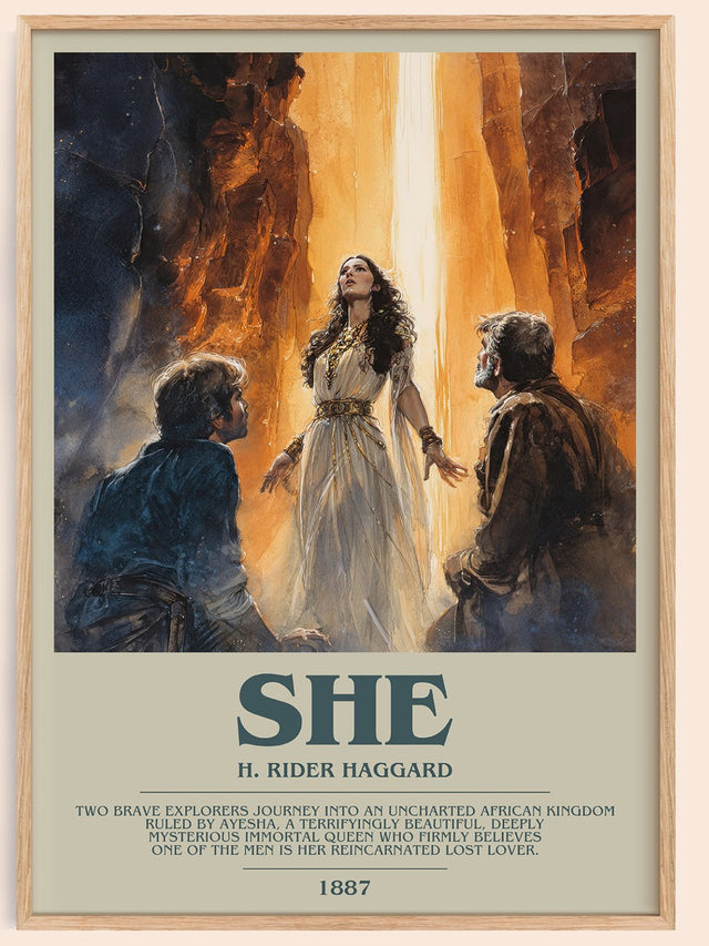 She Bookish Wall Art by H. Rider Haggard
