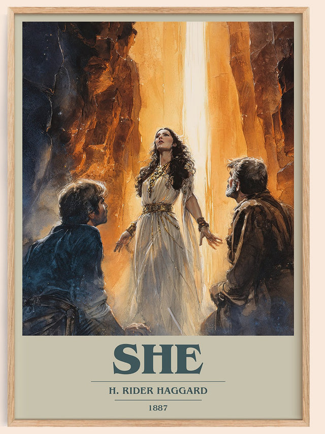 She Book Cover Poster by H. Rider Haggard
