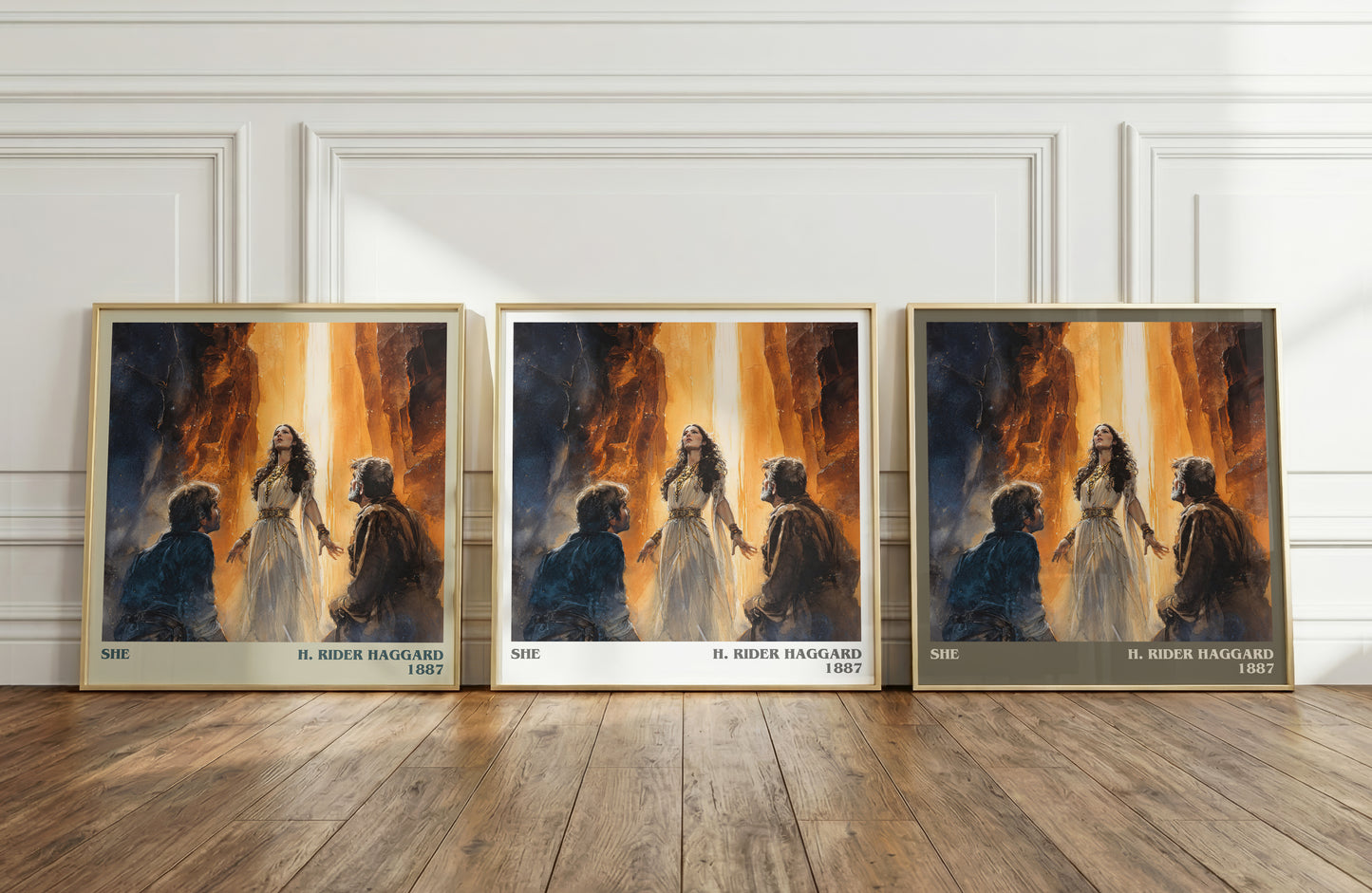 She literary art print colour and style options – H. Rider Haggard book art