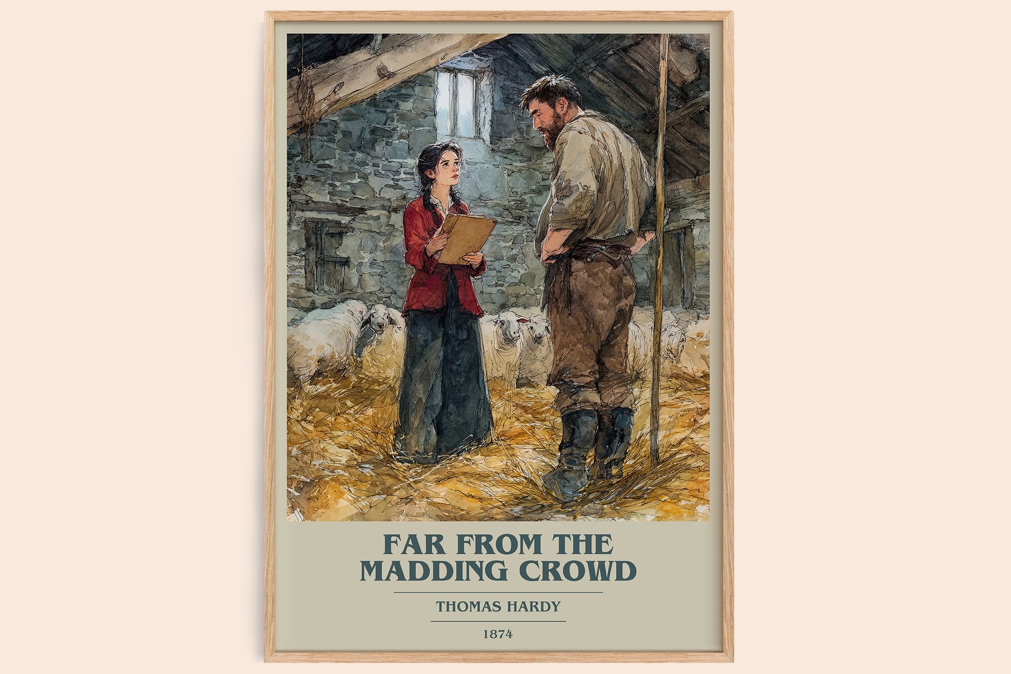 Far from the Madding Crowd Book Cover Poster by Thomas Hardy