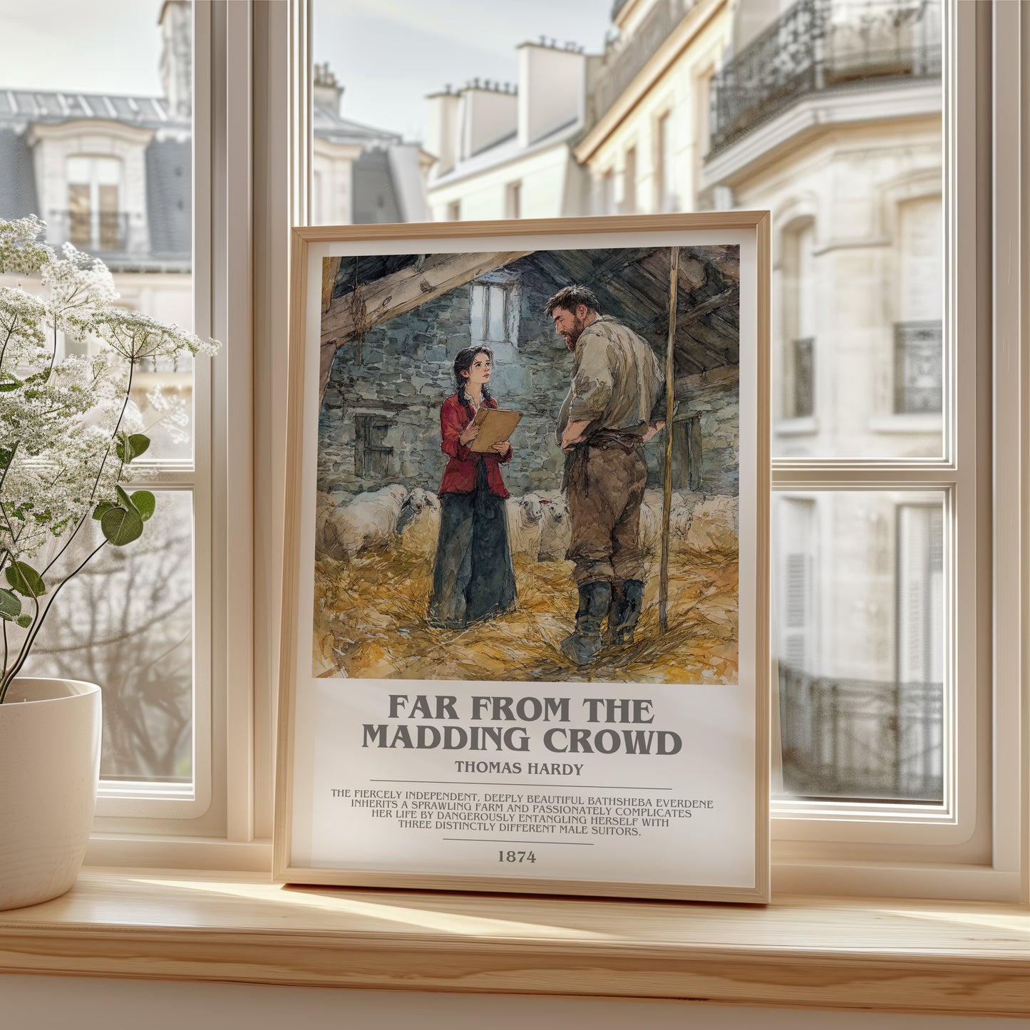 Far from the Madding Crowd bookish poster colour and style options – Thomas Hardy book art