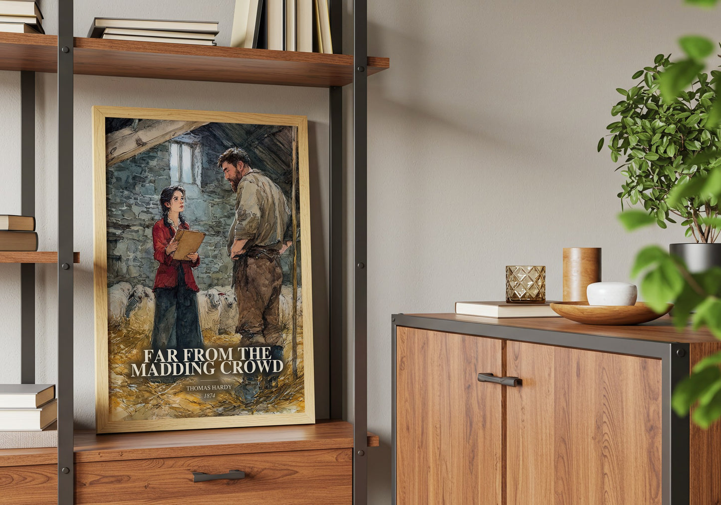 Far From The Madding Crowd book watercolour illustration paper finish options – matte satin gloss