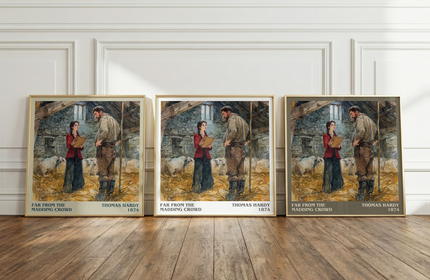 Far from the Madding Crowd literary art print colour and style options – Thomas Hardy book art