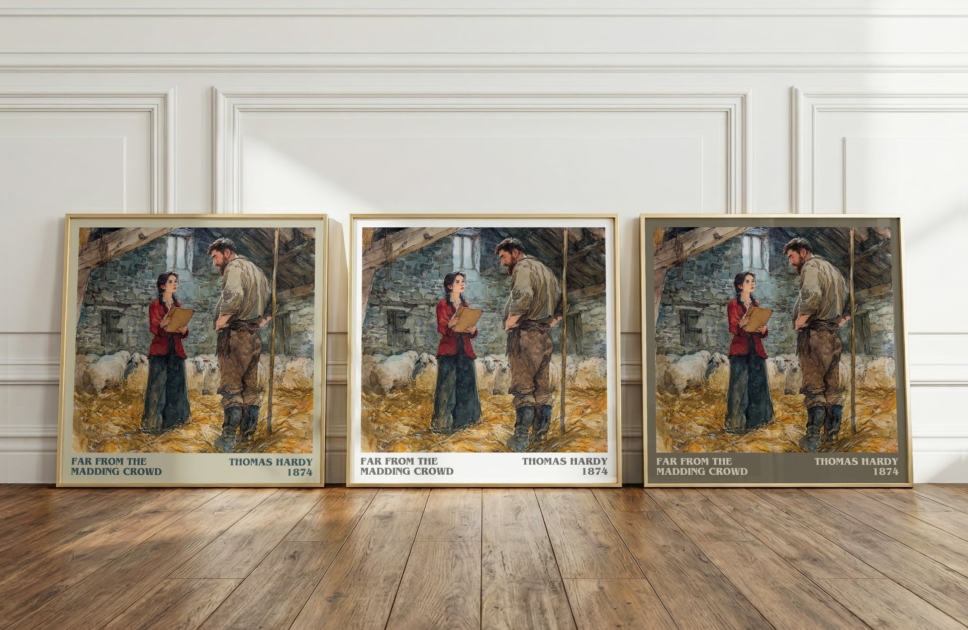 Far from the Madding Crowd literary art print colour and style options – Thomas Hardy book art