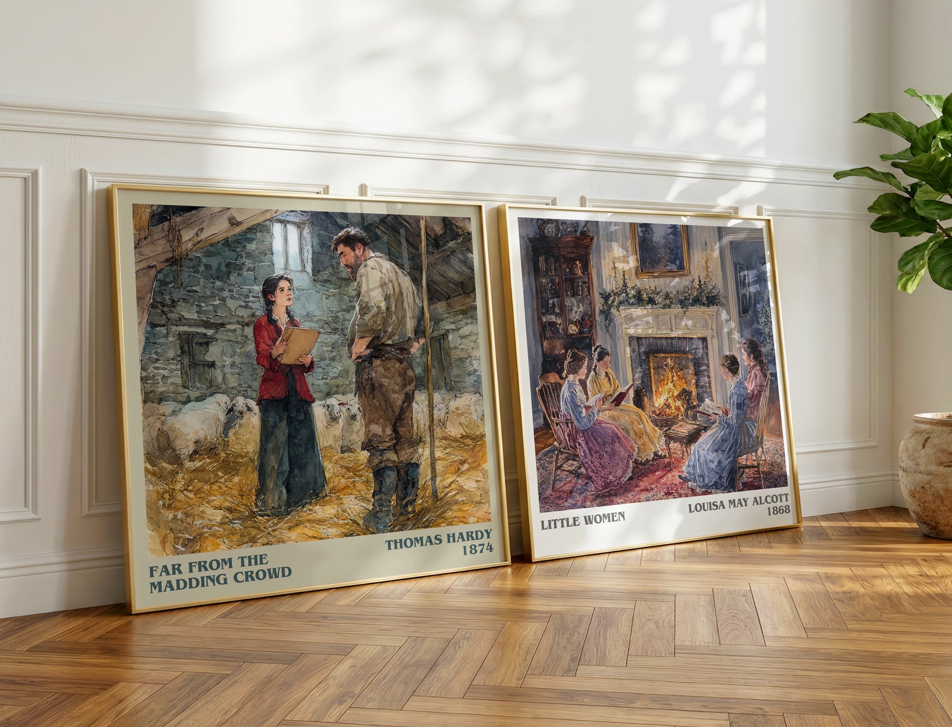 Far from the Madding Crowd literary print on bookshelf – Thomas Hardy fan gift
