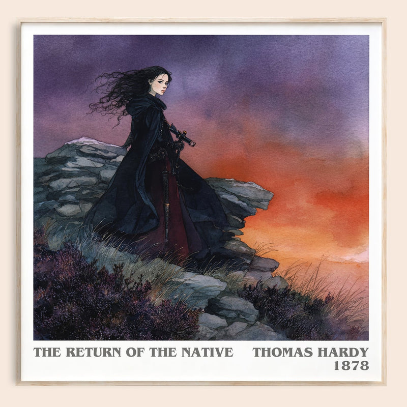 The Return of the Native literary book poster by Thomas Hardy – framed literary art print