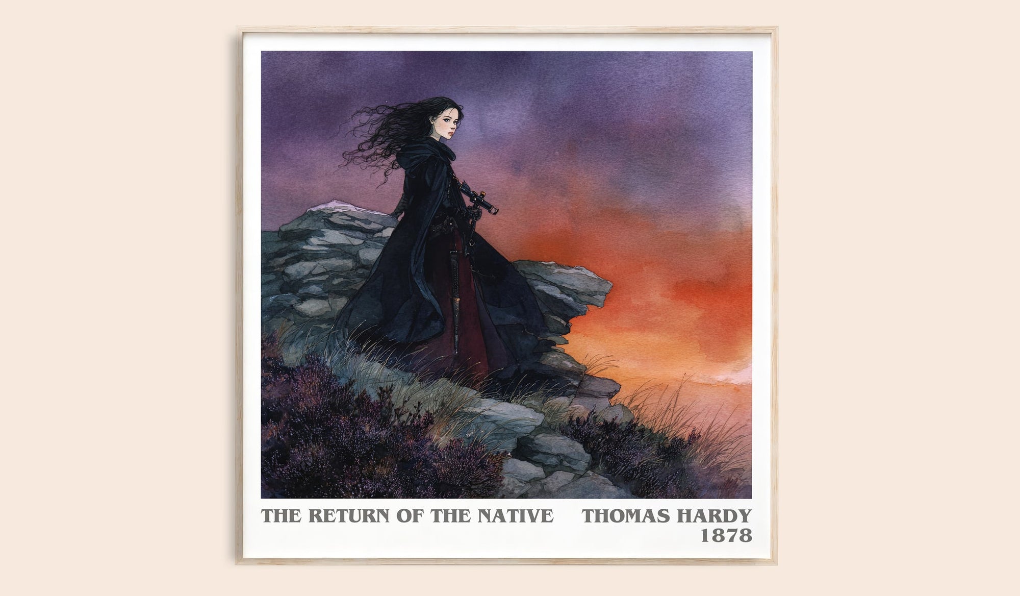 The Return of the Native literary book poster by Thomas Hardy – framed literary art print