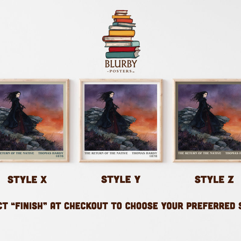 The Return of the Native literary print in frame leaning in hallway – adventure wall art