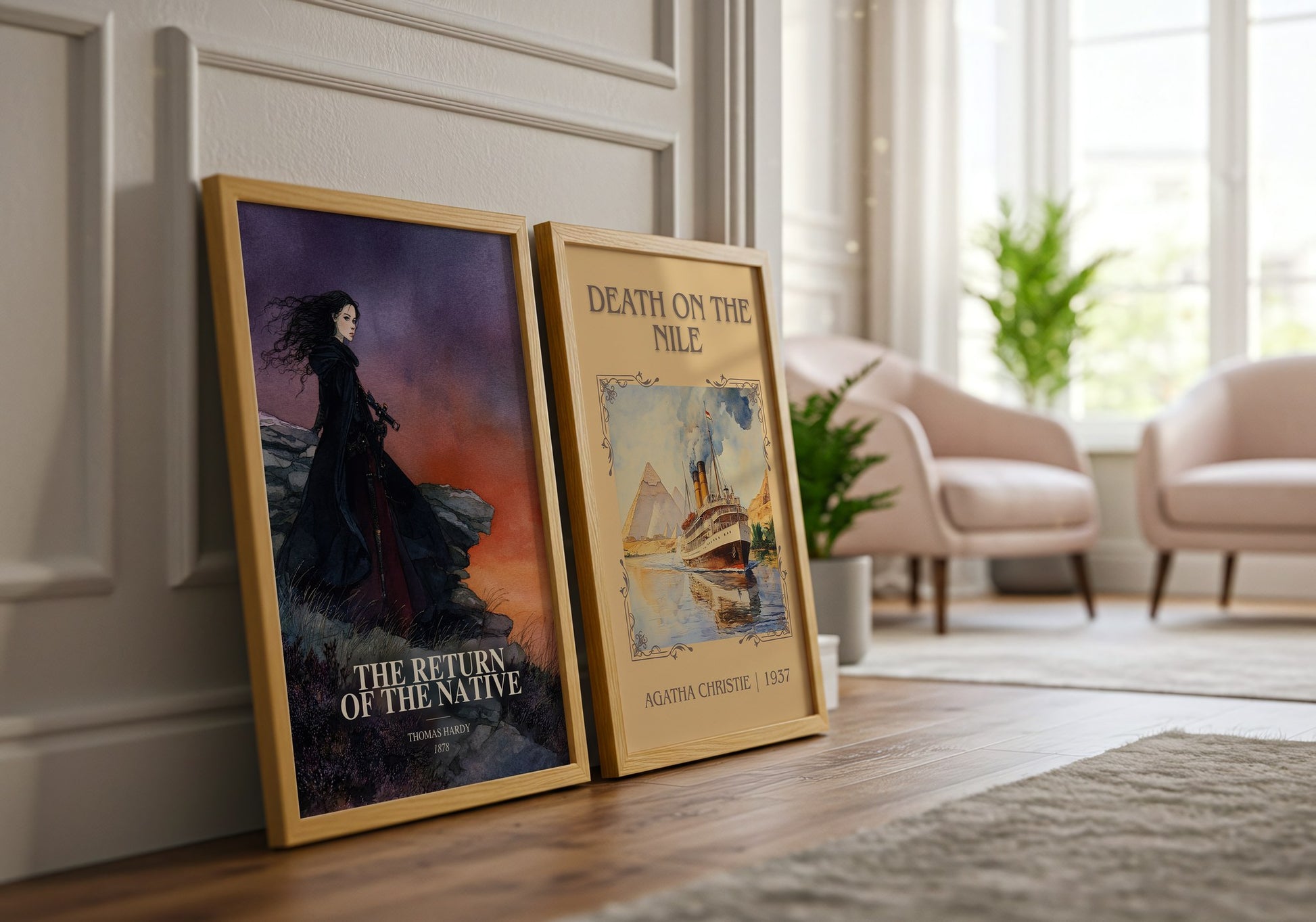 The Return Of The Native watercolour print framed by window – literary home decor