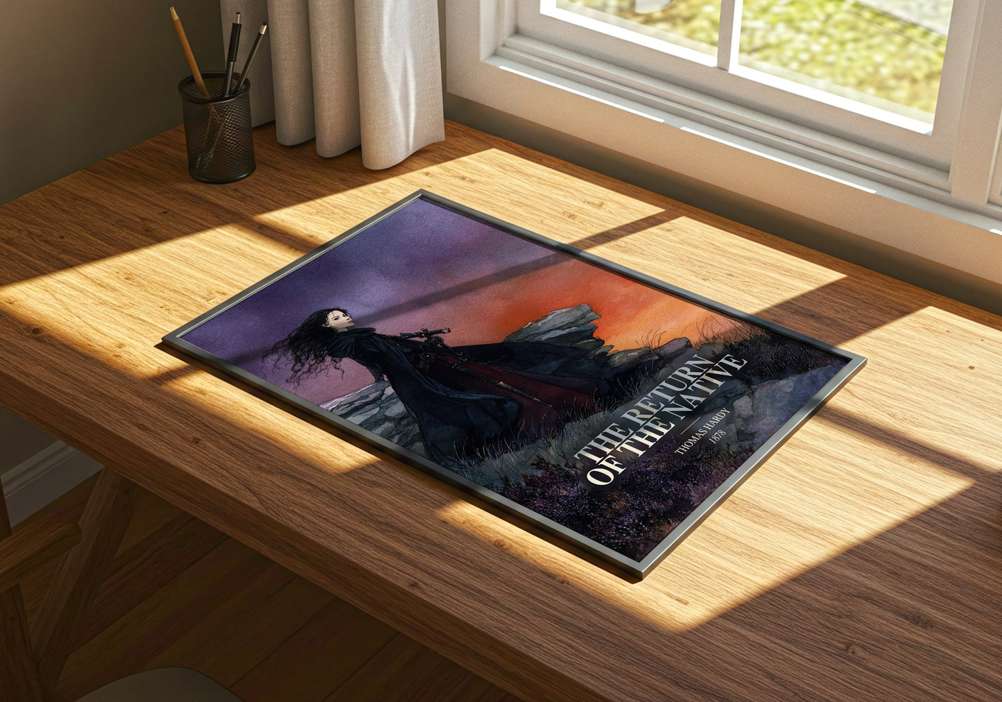 The Return Of The Native watercolour book poster framed on wall – classic literature wall art