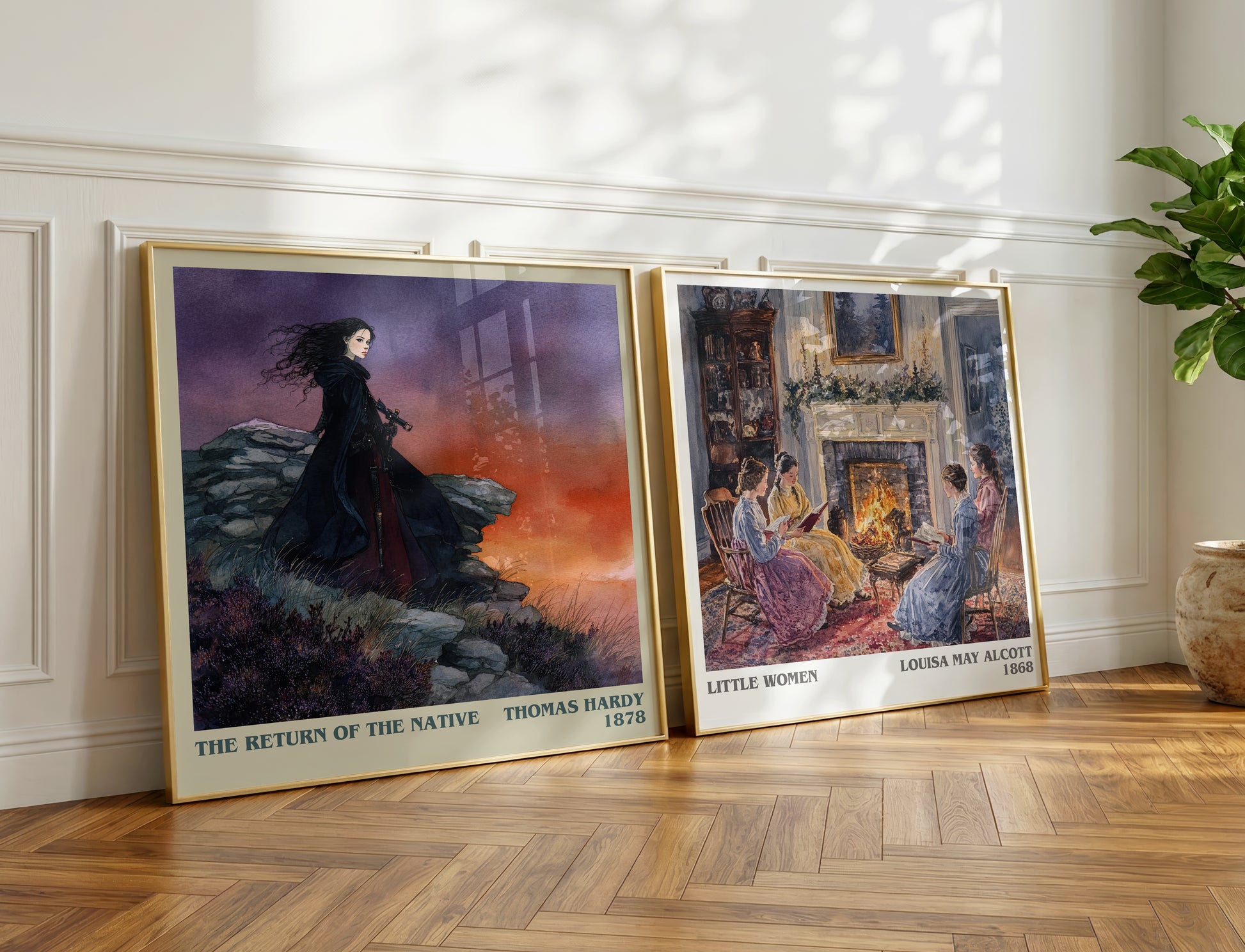 The Return of the Native literary print on bookshelf – Thomas Hardy fan gift