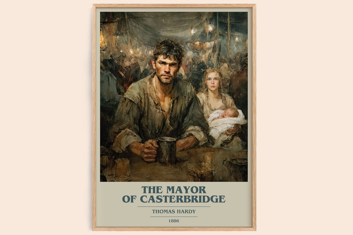 The Mayor of Casterbridge book cover book poster by Thomas Hardy – framed literary art print