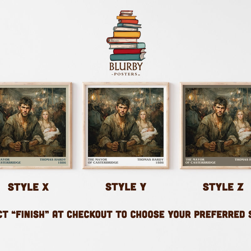 The Mayor of Casterbridge literary print in frame leaning in hallway – adventure wall art