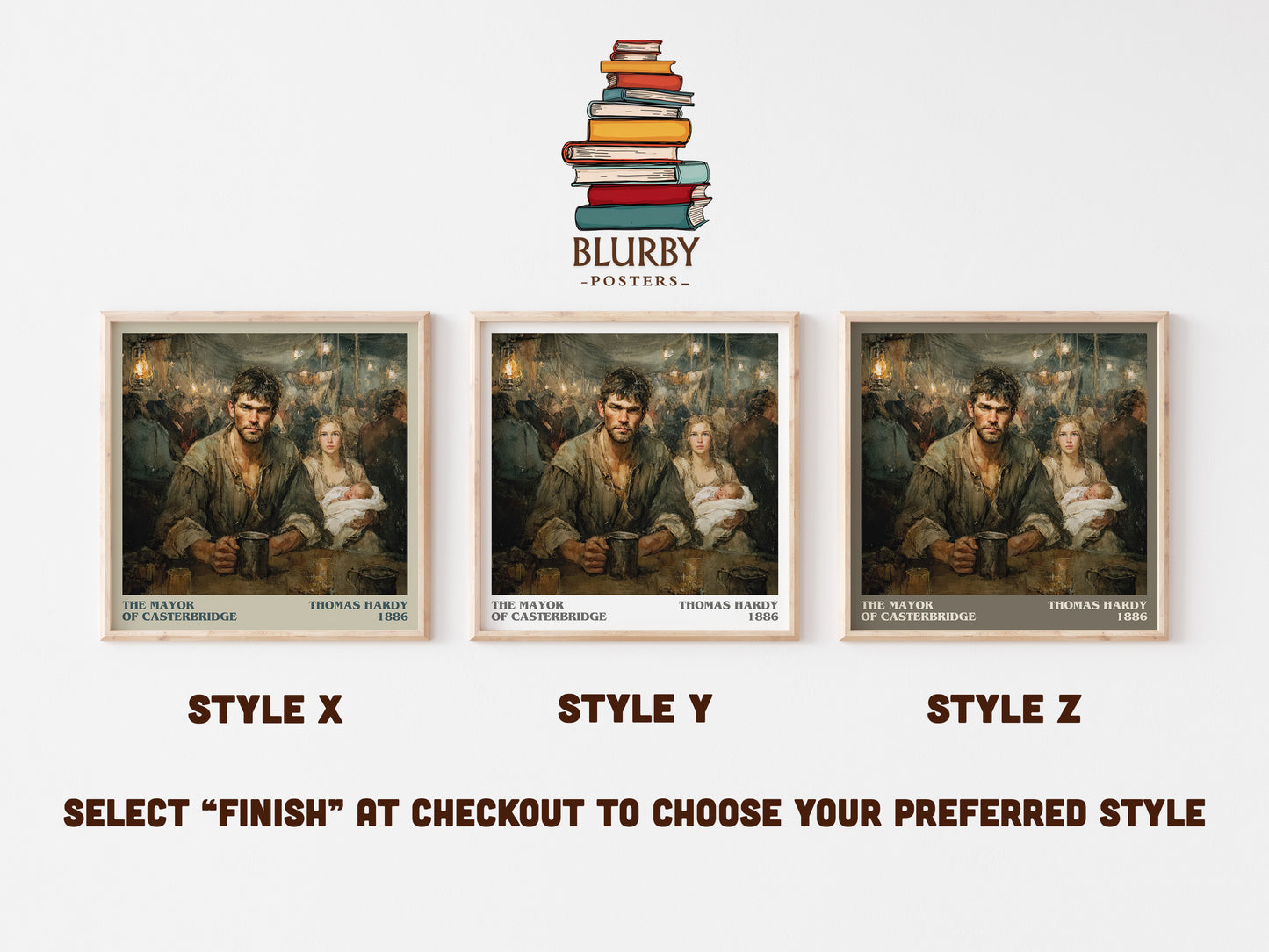 The Mayor of Casterbridge literary print in frame leaning in hallway – adventure wall art