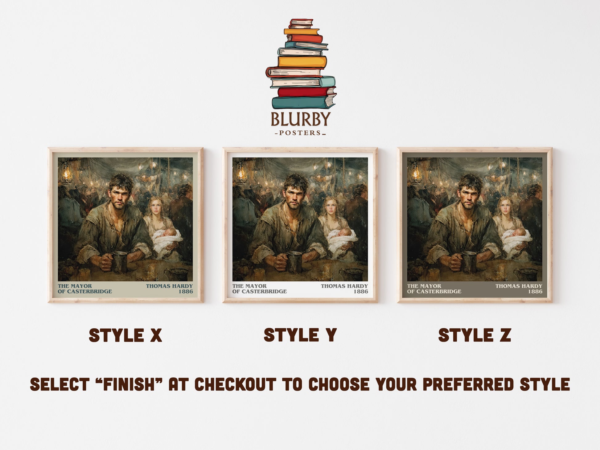 The Mayor of Casterbridge literary print in frame leaning in hallway – adventure wall art