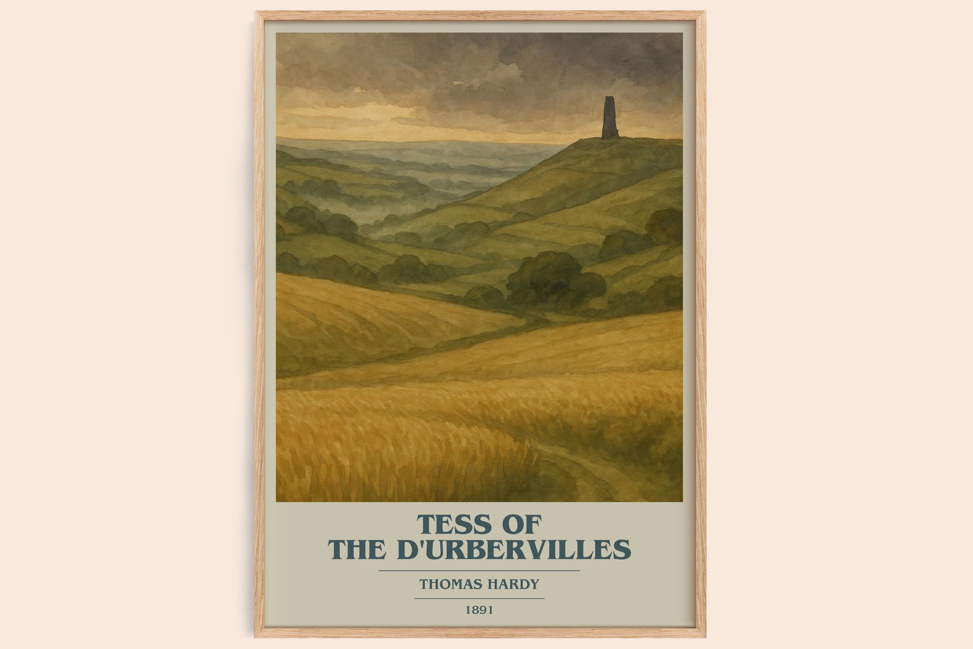 Tess of the D'Urbervilles book cover book poster by Thomas Hardy – framed literary art print