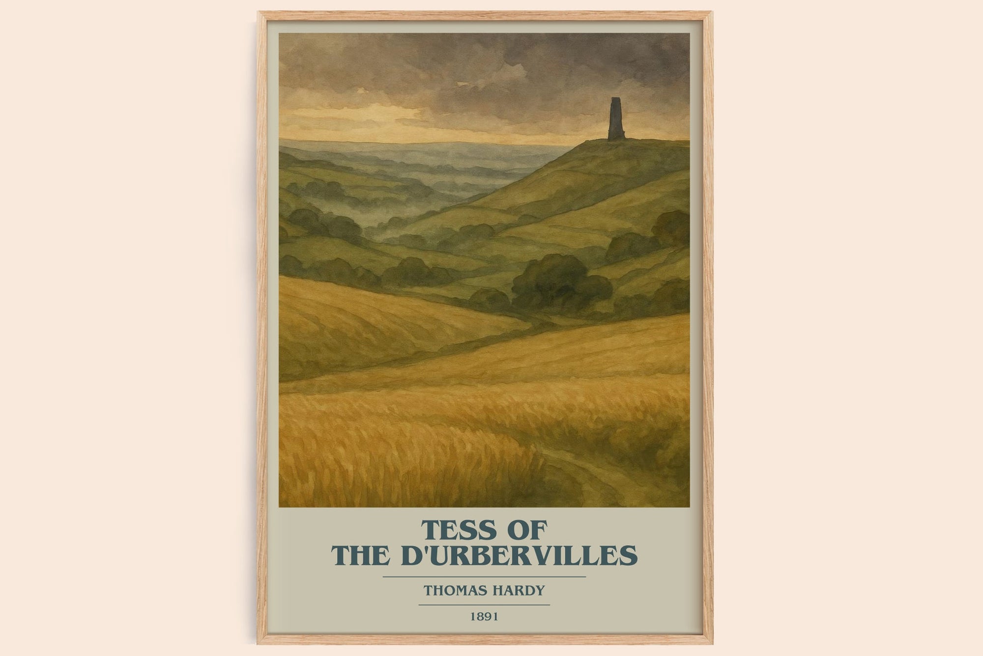 Tess of the D'Urbervilles book cover book poster by Thomas Hardy – framed literary art print