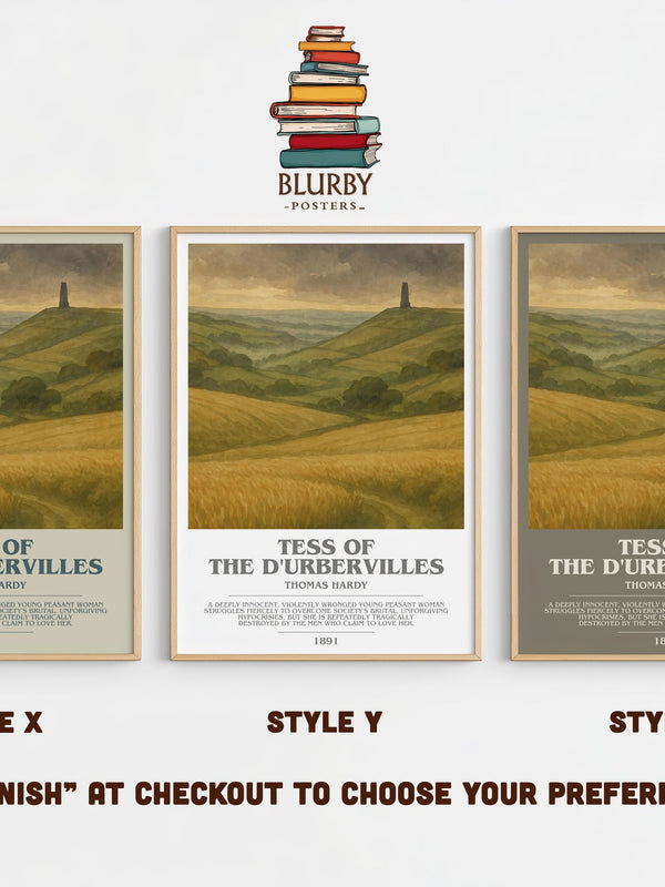 Tess of the D'Urbervilles bookish print in frame leaning in hallway – classic literature wall art