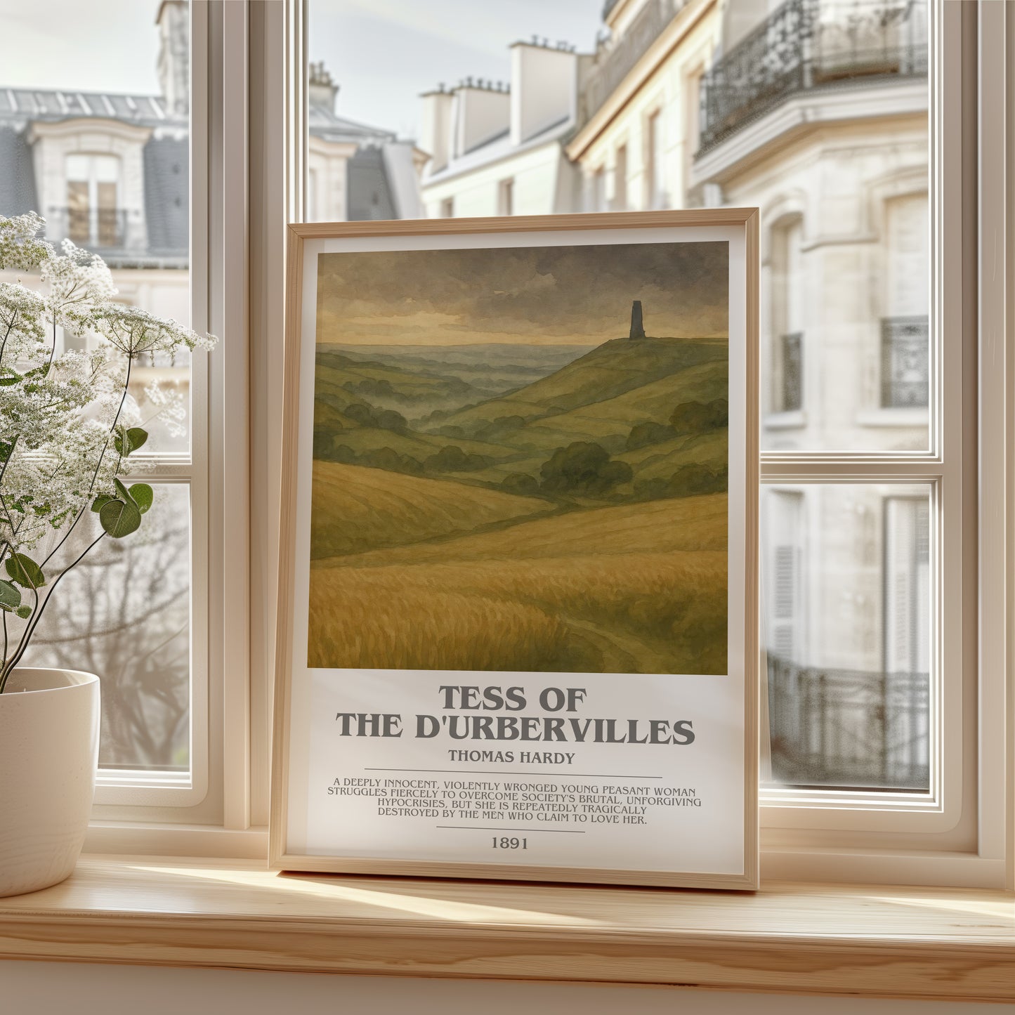 Tess of the D'Urbervilles bookish poster colour and style options – Thomas Hardy book art